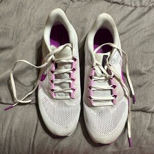 Nike Women's Pegasus 41 White and Pink Sneakers
